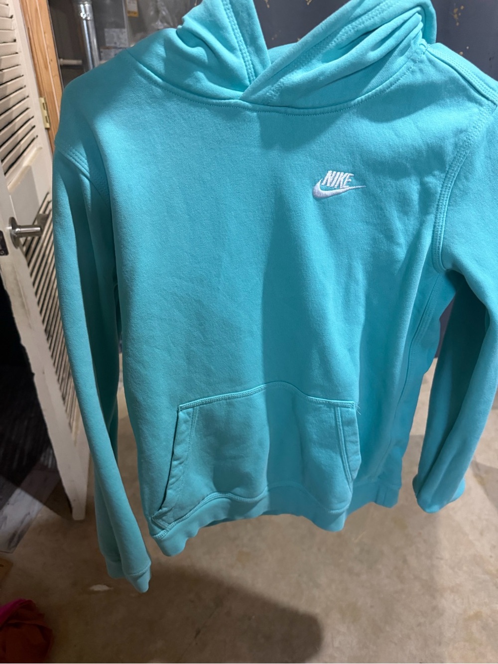 Nike Youth Aqua Pullover Hoodie with Embroidered Logo